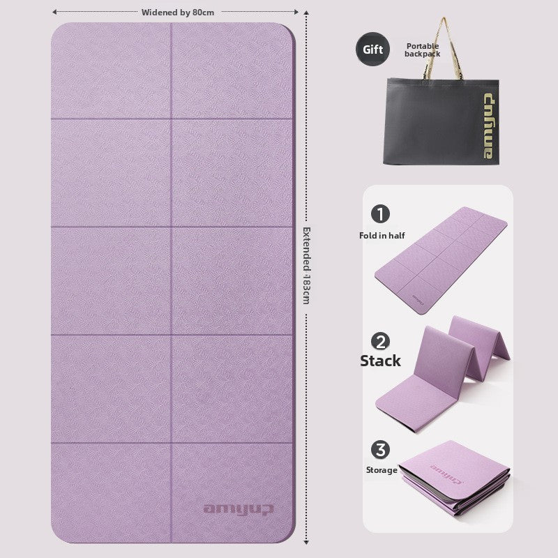 Portable anti-slip household foldable yoga mat